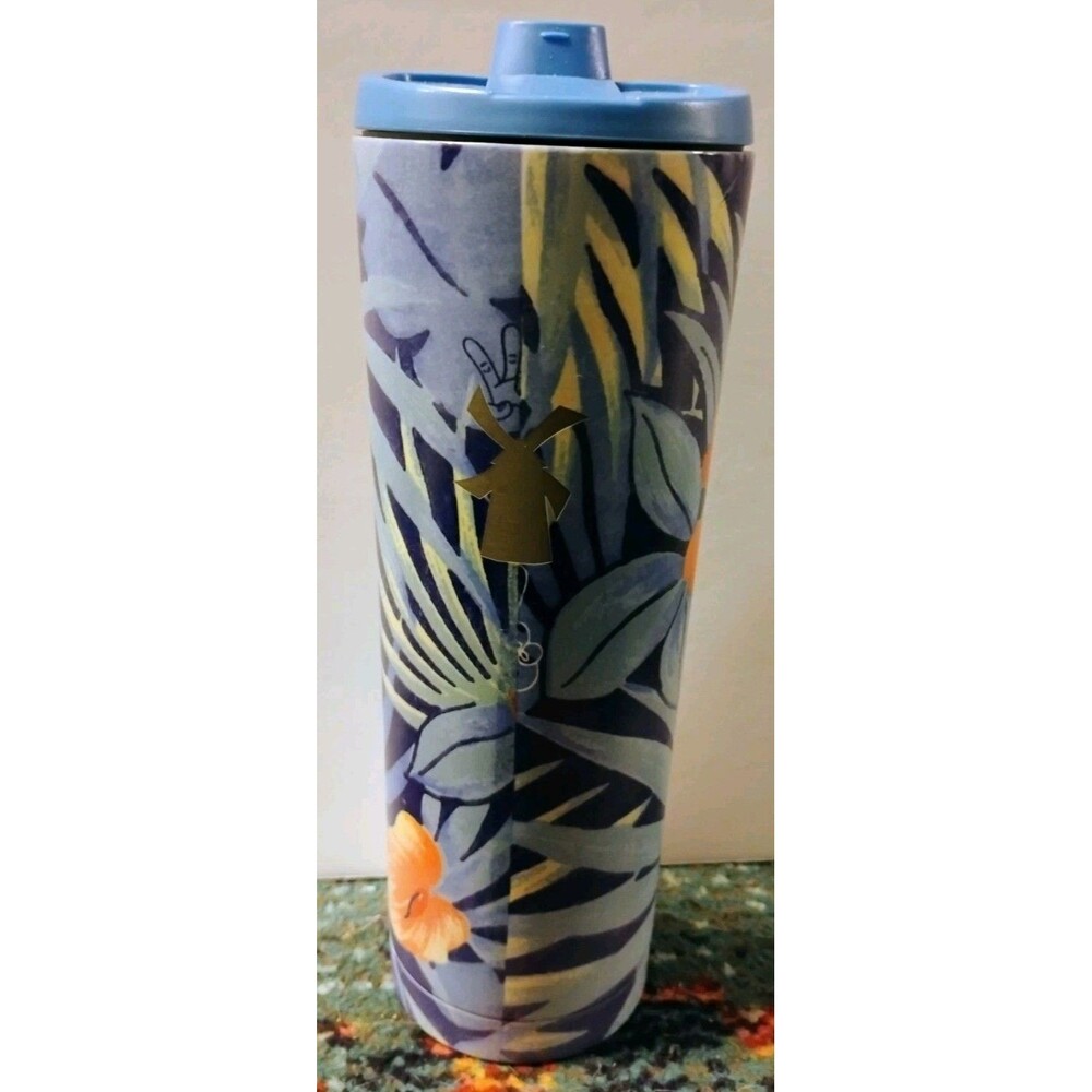 Dutch Bros Coffee Floral Flight Tropical Hibiscus Insulated Travel Tumbler Mug